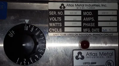 152-0373 Atlas Metal Heated Service Station