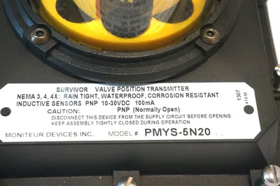 NEW MONITEUR DEVICES PMYS-5N20 VALVE POSITION TRANSMITTER PMYS5N20