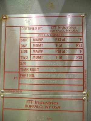 Used ITT P43 Heat Exchangers Ohio US | Equipment Recovery Corp. #1330499