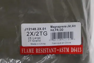 TINGLEY J12148 Magnaprene Flame Resistant Rain Jacket 2X LARGE STK SGF94