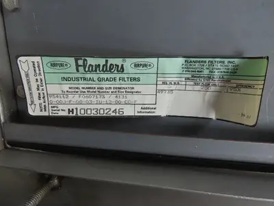 Indeeco Process Air Heater 57KW 480V 3Ph 600°F Open Coil Airpure Flanders Filter