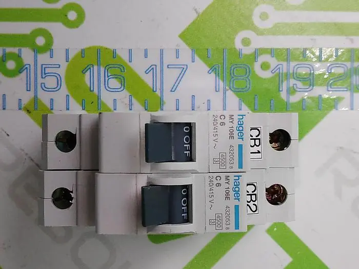 HAGER MY 106E C 6 CIRCUIT BREAKER