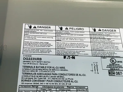 Used EATON DG223NRB Disconnects Ohio US | HGR 24 #1272623