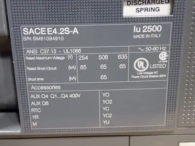 USED ABB SACE E4.2SA