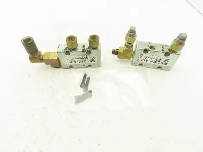 Zimmerman Zim-Air Pneumatic Air Valve Aluminum Manifold 1/4"npt  Lot of 2