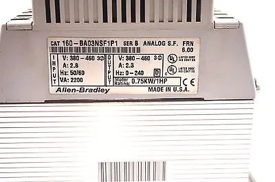 USED ALLEN BRADLEY 160-BA03NSF1P1 SPEED CONTROLLER SER.B 160BA03NSF1P1