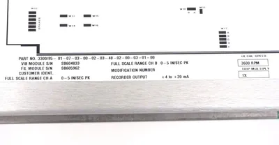 REPAIRED BENTLY NEVADA 3300/95-01-07-03-00-02-03-48-02-00-03-01-00 VIBRATION MODULE