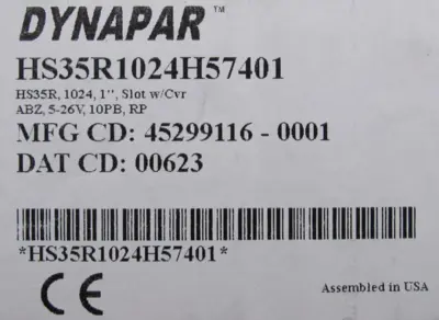 NEW DYNAPAR HS35R1024H57401 ENCODER 45299116-0001