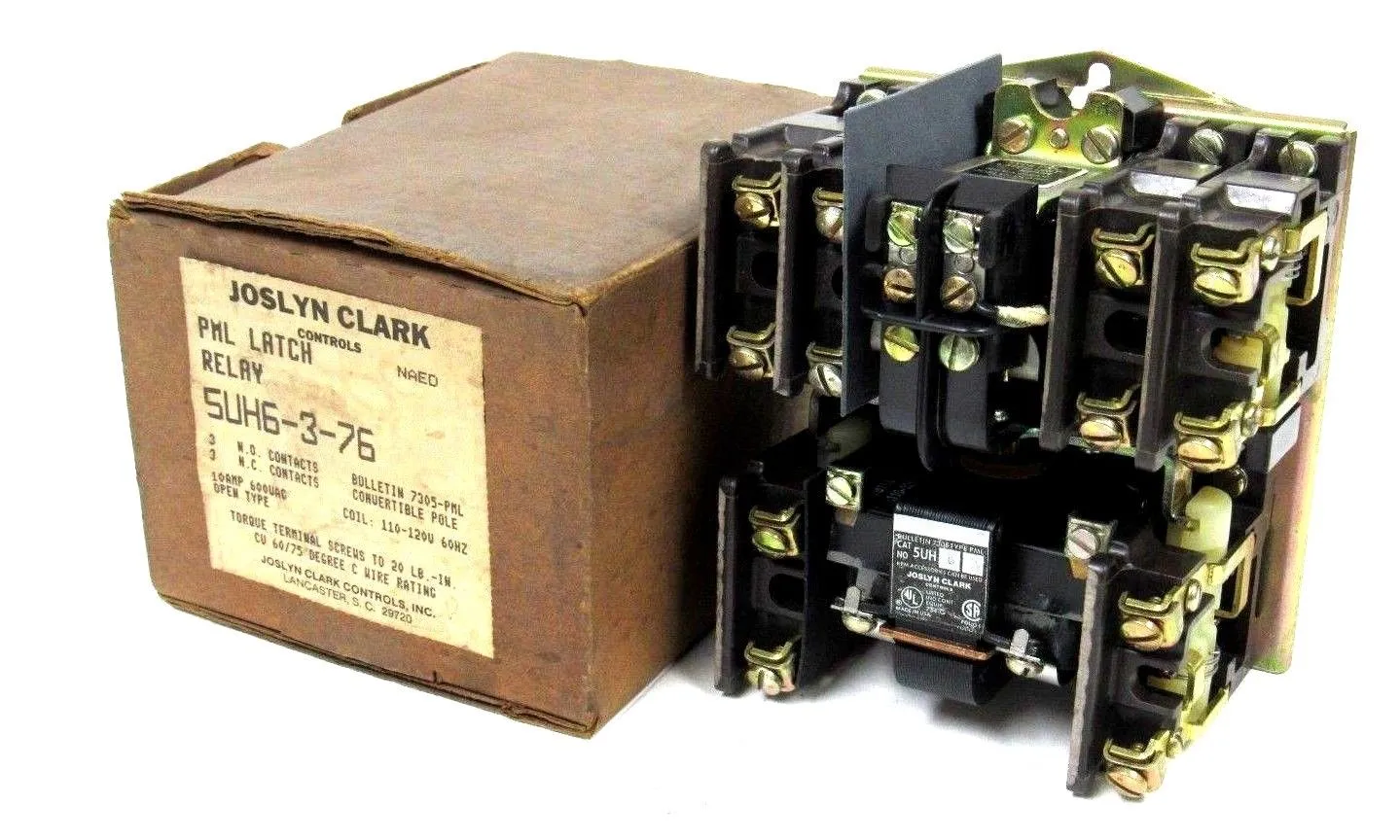 NEW JOSLYN CLARK 5UH6-3-76 RELAY 5UH6376 10A 600V