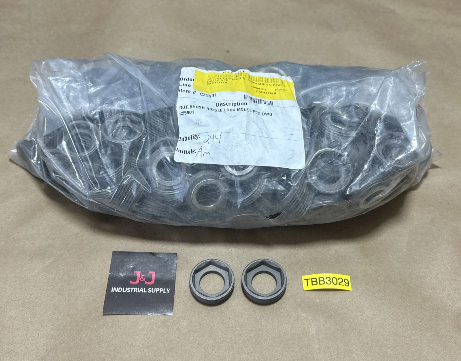 (244) NEW NEVER USED- Chemical Washer / Shower Application Retaining Lock Nut