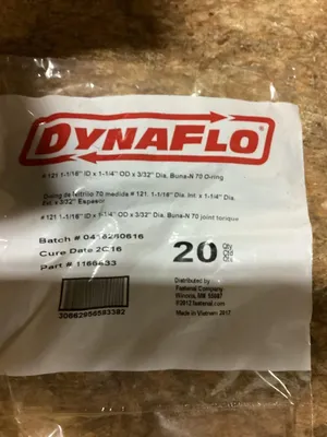DYNAFLO 1166833 #121 O-ring 1-1/16″ X 1-1/4″ X 3/32″ -NIB 48 bags of 20