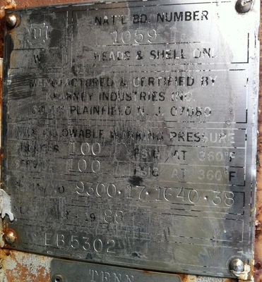 1988 KEARNEY INDUSTRIES 18" Dia x 65" Long Wymienniki ciepła grafitowe | Perry Equipment (12)