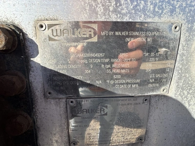 Used 2017 WALKER MILK TANKER TRAILER Liquid Supply Trailers Michigan US | Miedema Asset Management Group #1709464