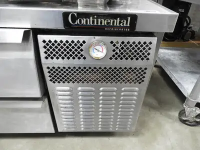 Used Continental Used Continental D108GN 108"x35"x26" 6 Drawer Commercial Chef Base As Is Chef Bases Illinois US | Falcon Restaurant Supply #1376446