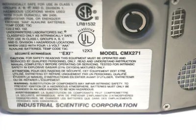 NEW INDUSTRIAL SCIENTIFIC CMX271 GAS DETECTOR