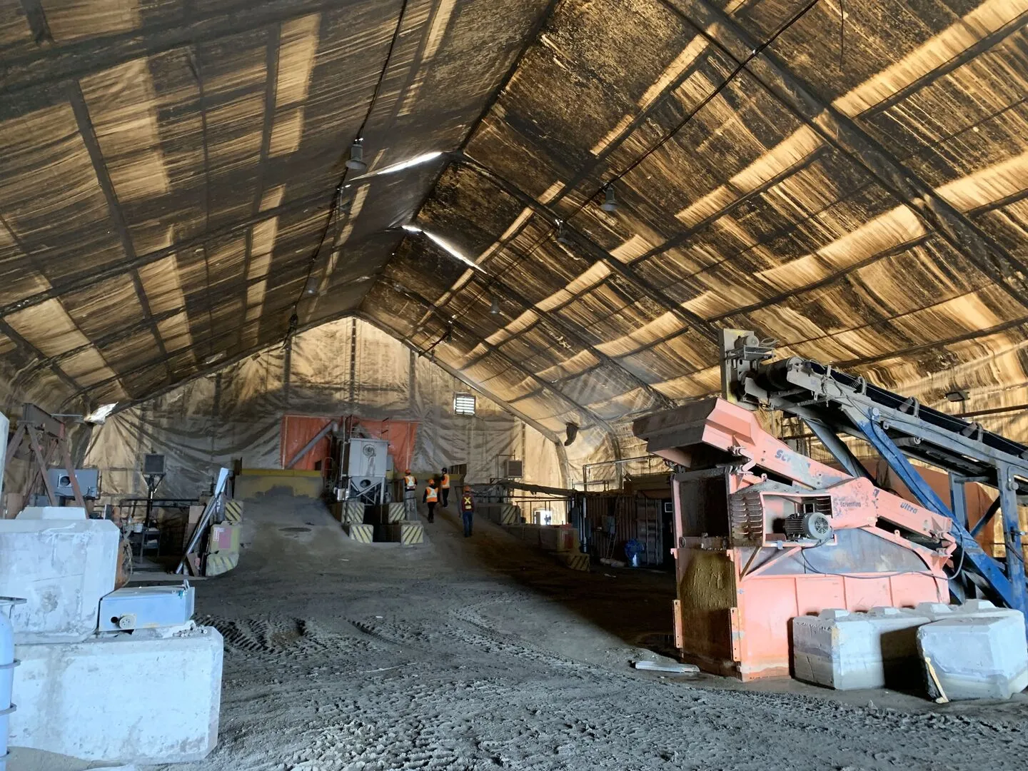Sand Mixing Tent