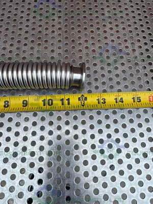 Stainless Steel  Bellows Flexible Vacuum Hose 12" w/ KF 25 Fitting