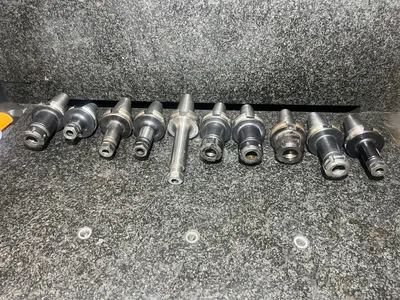 10x BT40 ER16, ER25, ER32 Collet Nuts Included