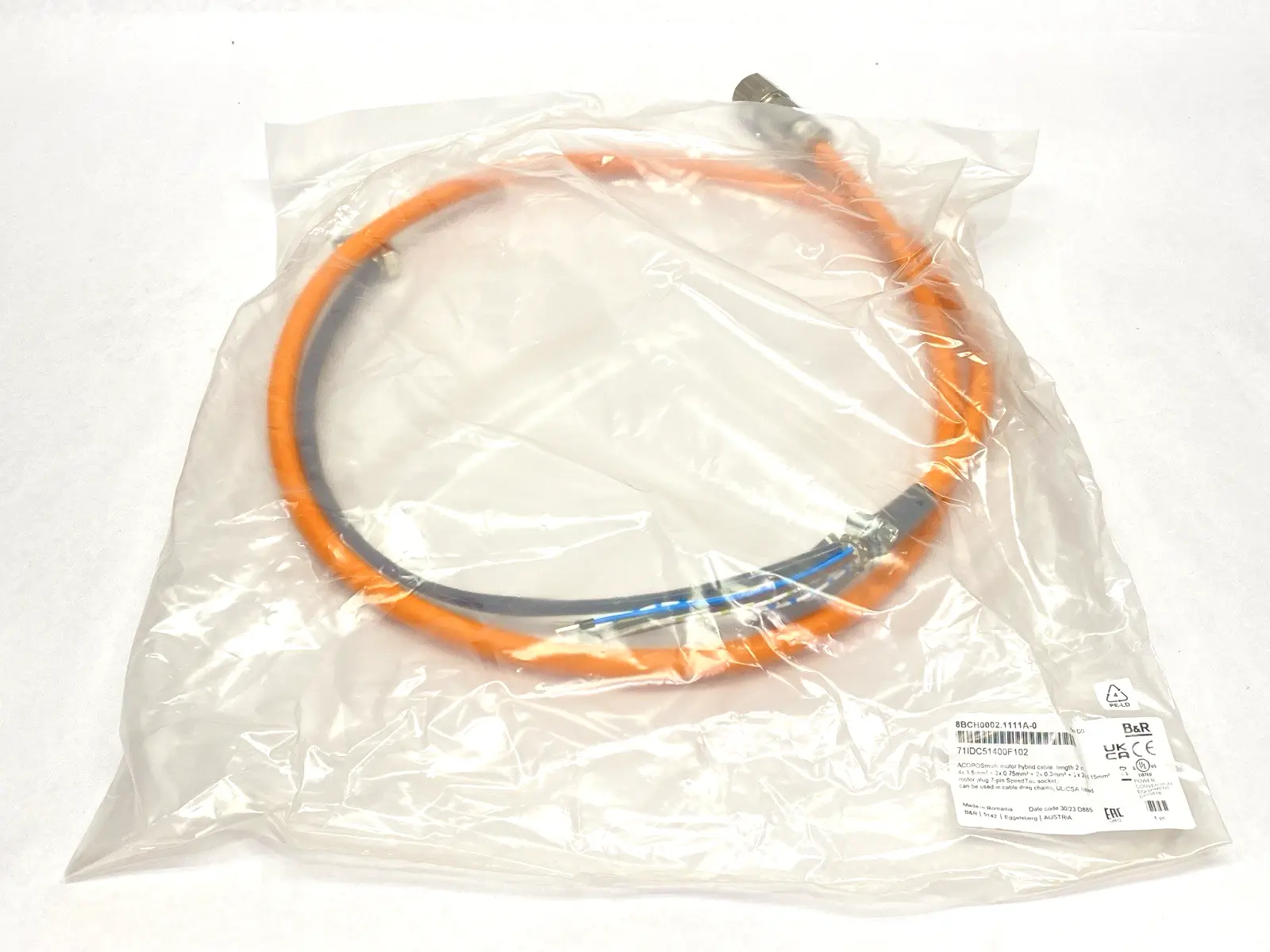 New | in-Stock B&R Automation ACOPOSmulti Hybrid Motor Cable 2m Misc Electrical & Power Parts Michigan US | Maverick Industrial Sales #1401501