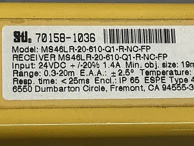Used STI MS46LR-20-610-Q1-R-NC-FP Light Curtains & Grids Michigan US | Ideal Machinery #689702