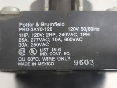 USED POTTER & BRUMFIELD PRD-3AY0-120