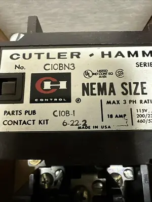 Used CUTLER-HAMMER C10NBNS Motors (misc) | Surplus Asset Holdings #1205255