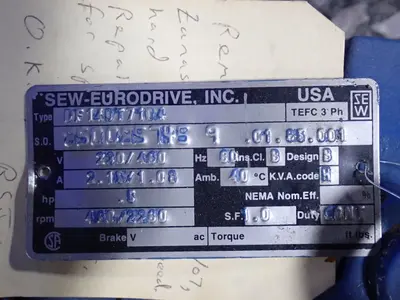 Sew-eurodrive .5 Hp Gear Drive