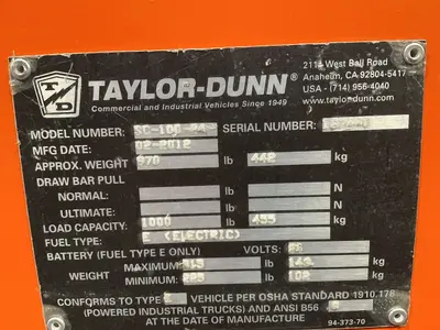 Used 2012 TAYLORDUNN SC10024 Maintenance Carts Ohio US | HGR 24 #1404976
