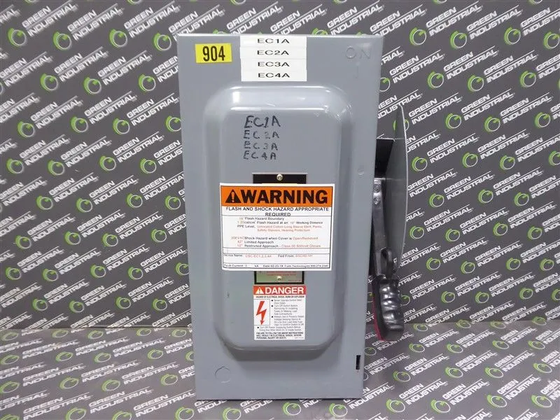 Square D H322N Heavy Duty Fusible Safety Switch 60 Amps 240V F1 Used