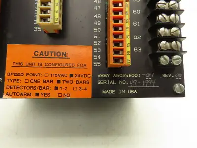 Baldwin Technology Model 1125 Ultrasonic Detector Controller 24VDC Rev 03