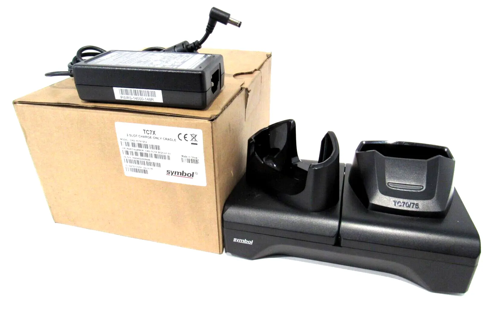NEW SYMBOL TECHNOLOGIES CRD-TC7X-SE2CU1-01 2-SLOT CHARGE CRADLE CRDTC7XSE2CU101