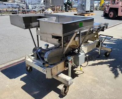 Feeder, Vibratory, 17" X 98", S/st, 1 HP, Ball Cleaning #L744032