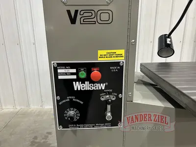 New | in-Stock WELLSAW V-20F Vertical Band Saws Michigan US | Vander Ziel Machinery Sales #1328263