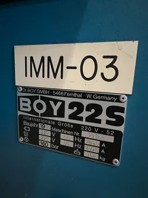 1990 BOY 22S Injection Molding Machines | Universal Press & Machinery (UPM) (9)