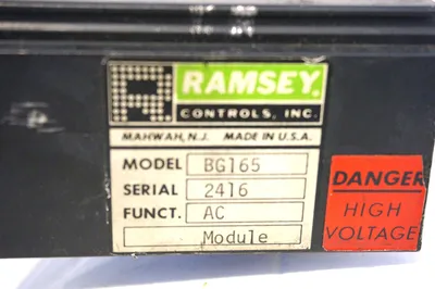 USED RAMSEY CONTROLS BG165 AC MODULE