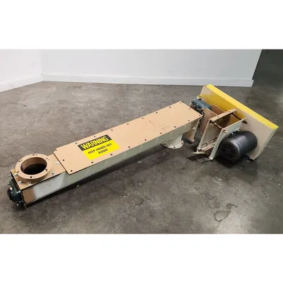 Used U-trough Screw Auger Feeder 6" Dia x 4' Long