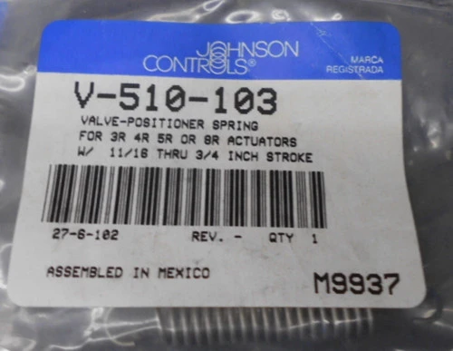 Johnson Controls V-510-103 Positioner Spring 11/16 - 3/4 in [New]