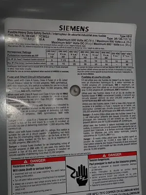 USED SIEMENS HFC362J