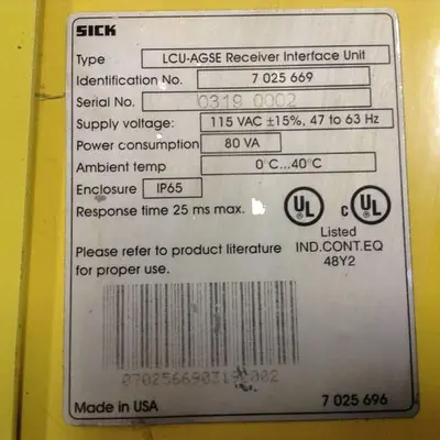 USED SICK OPTIC ELECTRONIC LCU-AGSE