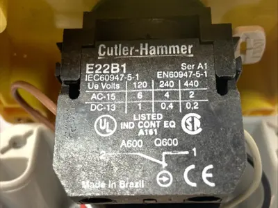 Used Cutler-Hammer Emergency Stop Button Control Station W/ E22B1 Button Relays & Switches Michigan US | Maverick Industrial Sales #1401931