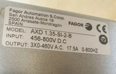 NEW FAGOR AXD 1.35-SI-2-B