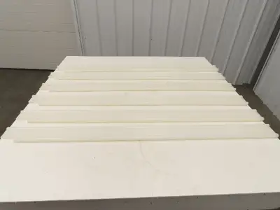 PTFE Conveyor Nylon Slide Guard 3/4"Dia Edge 3-1/2"Height 47-1/2"Length Lot of 6