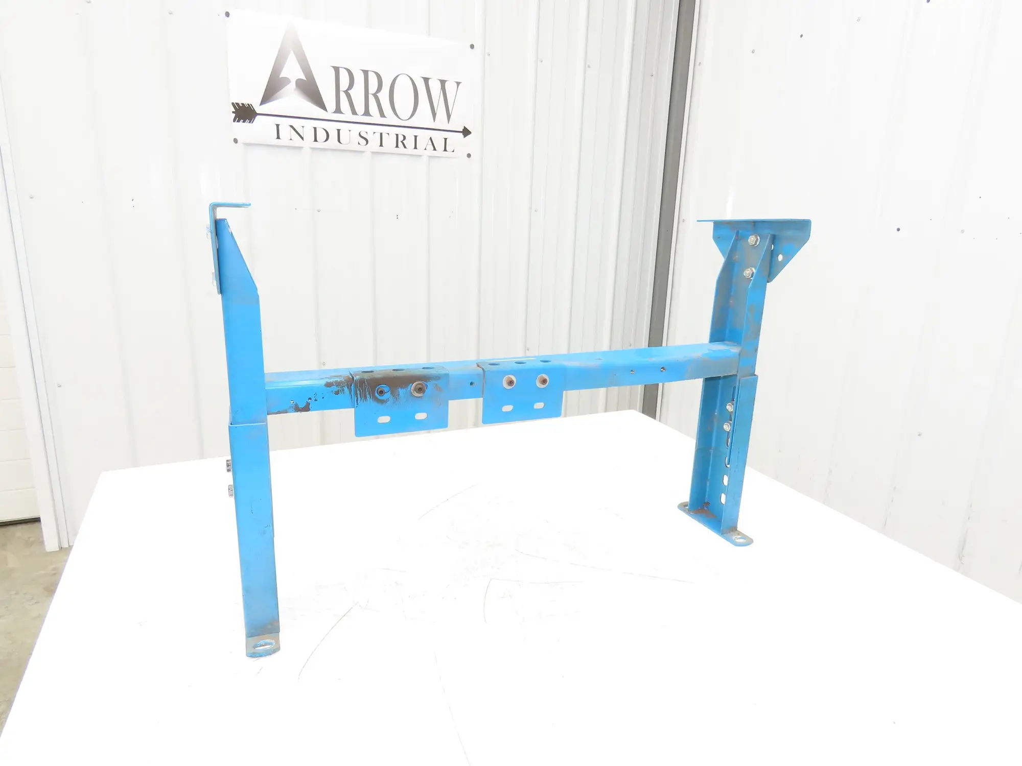 Hytrol MS-4 30"W Conveyor Leg Floor Support 15-5/8" to 21-5/8"H  BLUE