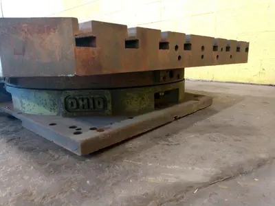 48" x 48" OHIO T SLOT ROTARY TABLE: STOCK 14674