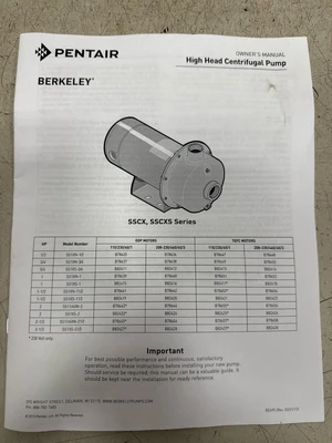 PENTAIR Berkeley B78641 Centrifugal Pumps | Fram Fram LLC (12)