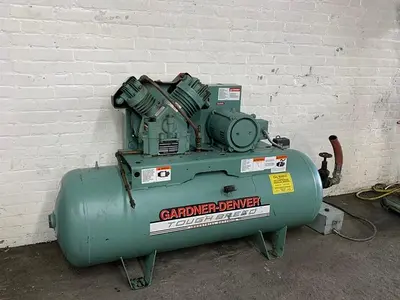 5915-540 Gardner Denver Air Compressor Two-Stage Compressor Pump (5HP) 80 Gal Horizontal Tank