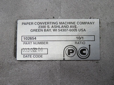 Used PAPER CONVERTING MACHINE _UNKNOWN_ Speed Reducers | OCO Industrial #1593094