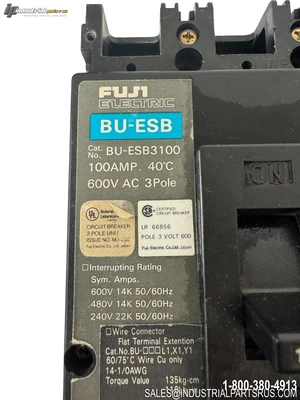 Used FUJI BU-ESB3100 Circuit Breakers Kentucky US | Industrial Parts R Us Inc. #911847