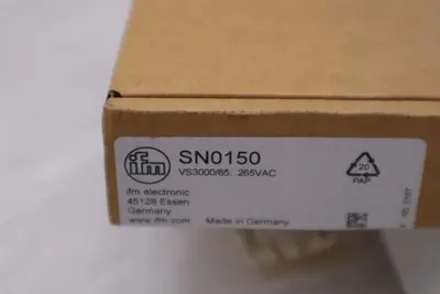 NEW IN BOX IFM EFECTOR SN0150 VS3000/85-265VAC 90-240VAC STOCK H1219