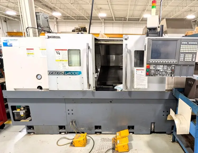 Used 2012 OKUMA GENOS L400E CNC Lathes Ohio US | Toolquip, Inc. #1085434